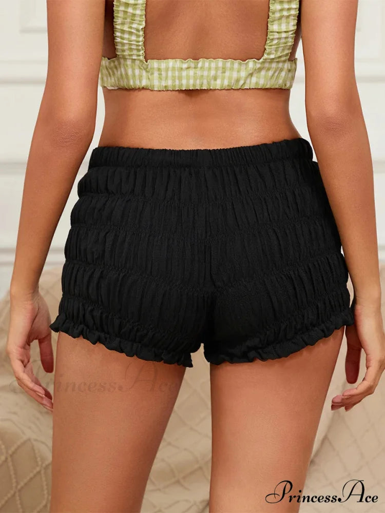Vintage Frilly Gathered Bloomer Short short-250223