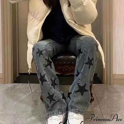 Vintage Girls Retro Jeans pants-241228