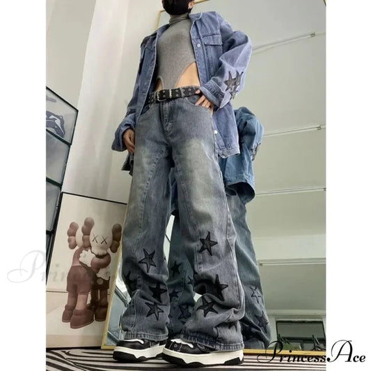 Vintage Girls Retro Jeans pants-241228