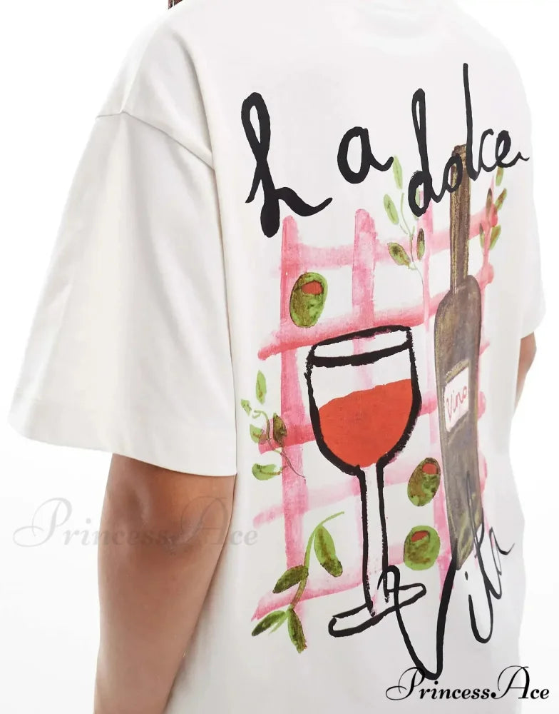 Vintage Gothic Graphic T-shirt white1 / S t-shirt-250223