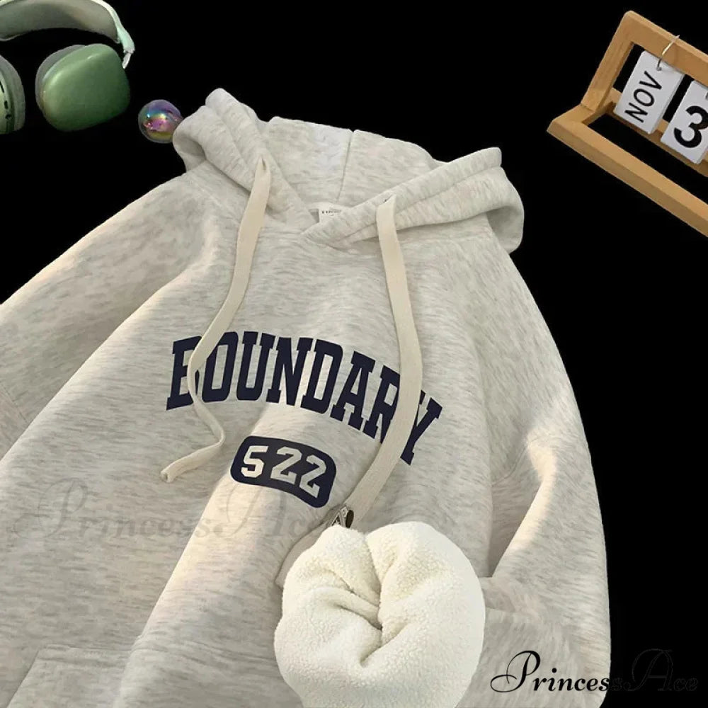 Vintage Informal Main Road Alphabet Hoodie hoodies-241228