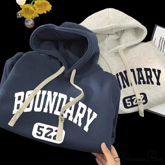 Vintage Informal Main Road Alphabet Hoodie hoodies-241228