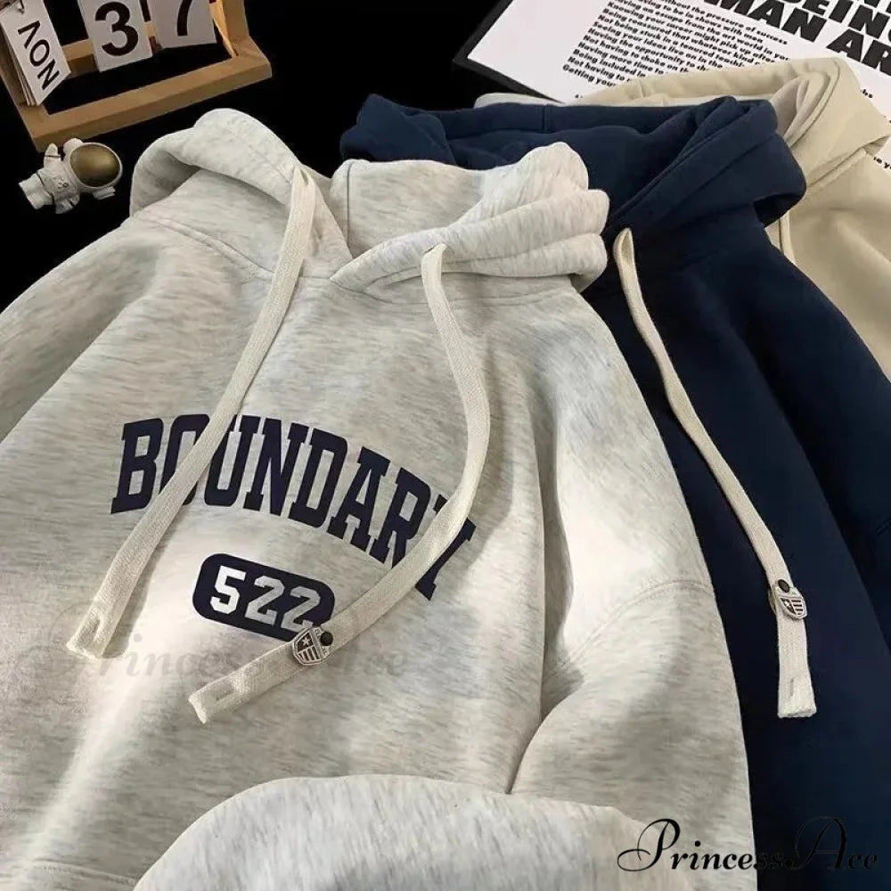 Vintage Informal Main Road Alphabet Hoodie hoodies-241228