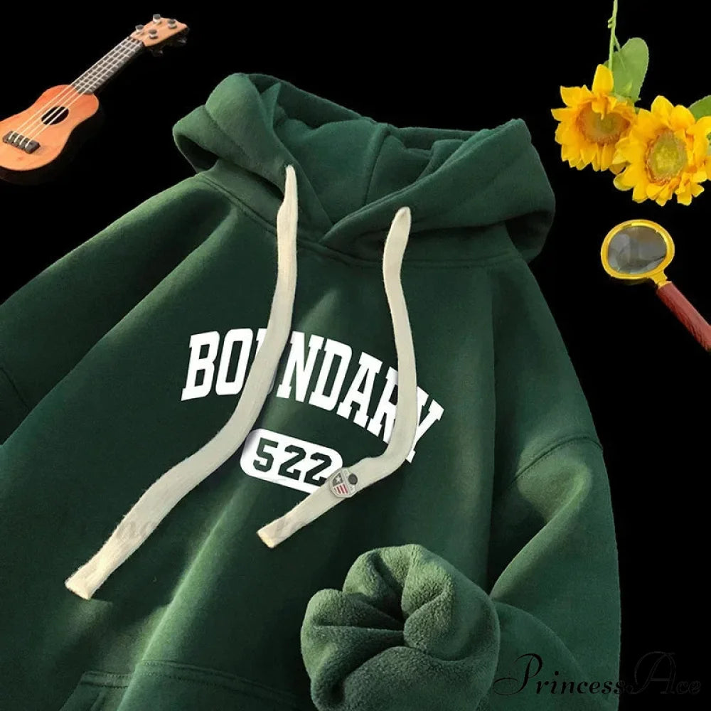 Vintage Informal Main Road Alphabet Hoodie hoodies-241228