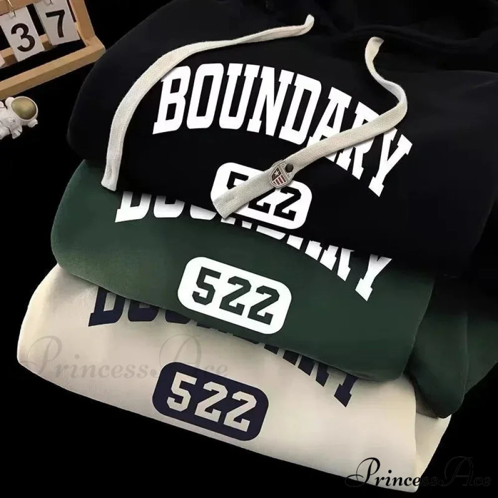 Vintage Informal Main Road Alphabet Hoodie hoodies-241228
