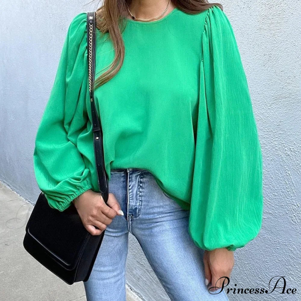 Vintage Lantern Long Sleeve T-shirt Green / S