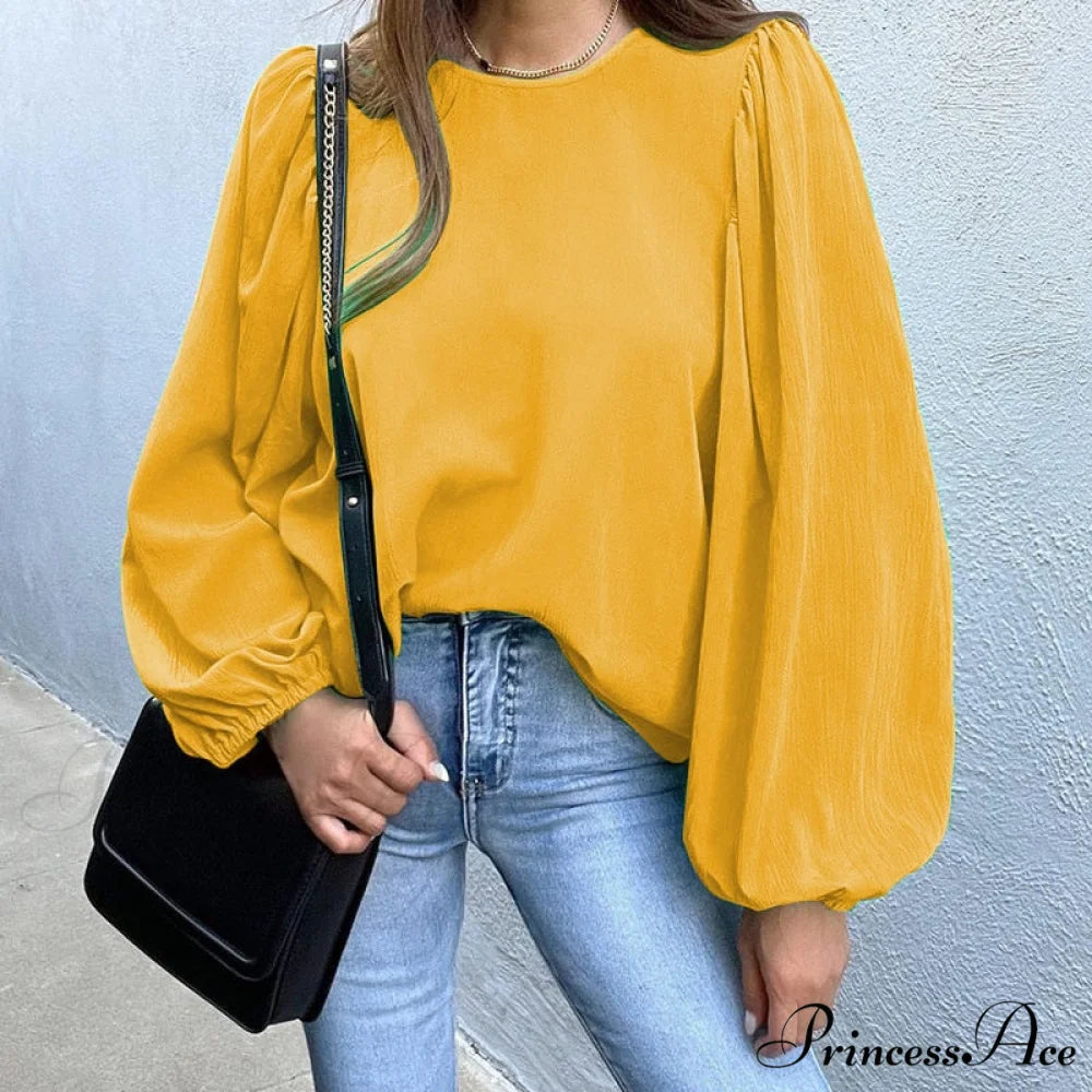 Vintage Lantern Long Sleeve T-shirt Yellow / S