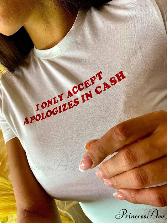 Vintage Letter Graphic Classic T-shirt WHITE / S t-shirt-250223