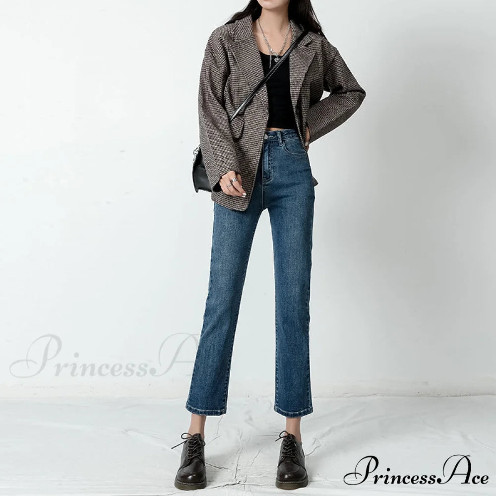 Vintage Mid Waist Elegant Skinny Jeans