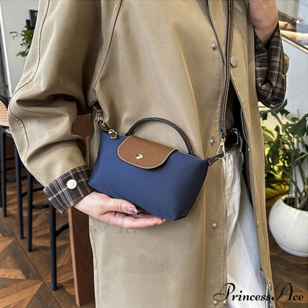 Vintage Nylon Dumpling Shoulder Messenger Handbag DEEP BLUE / Mini(Max Length<20cm) handbag-250126