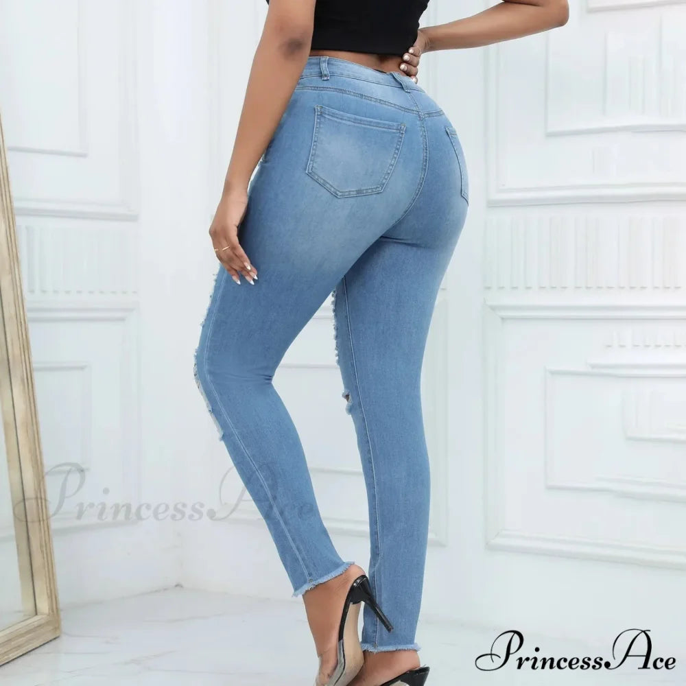 Vintage Oversized Breathable Skinny Jeans