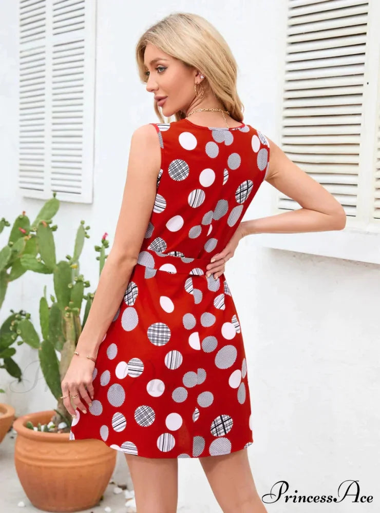 Vintage Polka-Dot Party Dress S / white black background