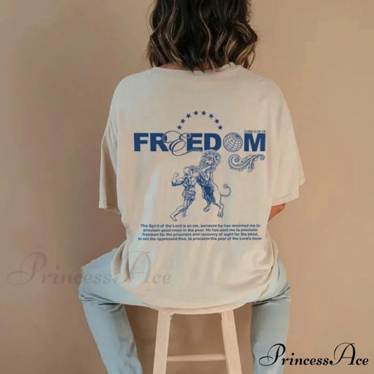 Vintage Scripture Verse Back Print T-shirt Khaki / S t-shirt-250223