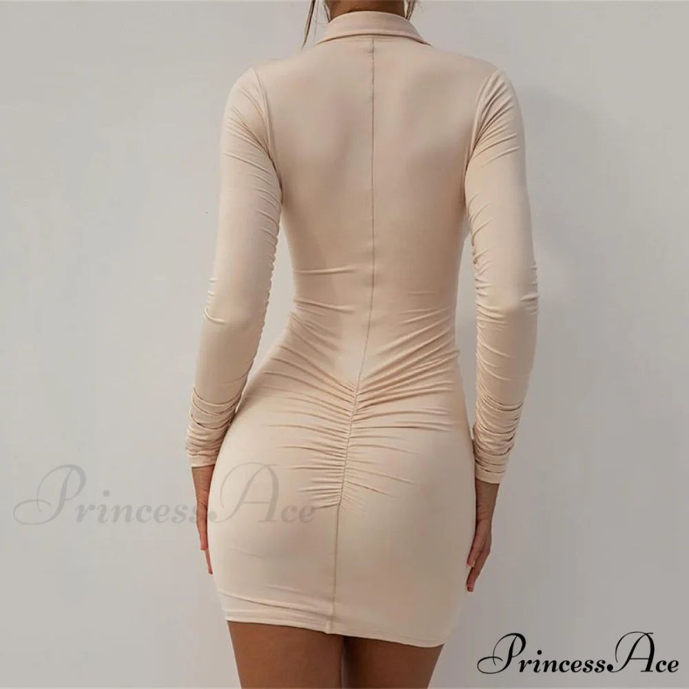 Vintage Single-breasted Mini Dress for Summer S / BLUE