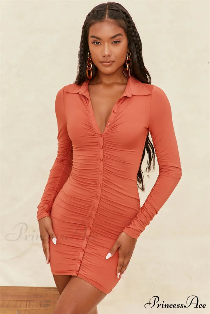 Vintage Single-breasted Mini Dress for Summer S / PURPLE