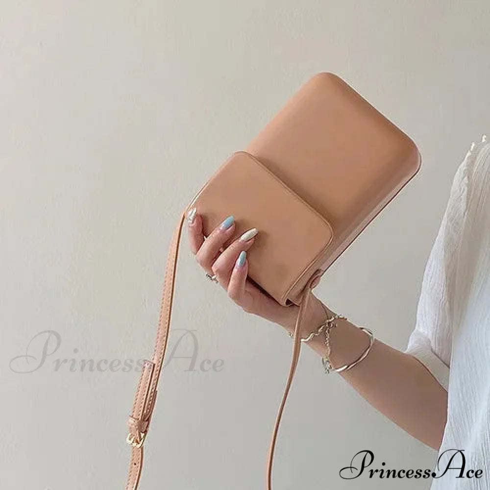 Vintage Small Crossbody Square Purse Women’s Shoulder Bag Apricot 2 handbag-250126