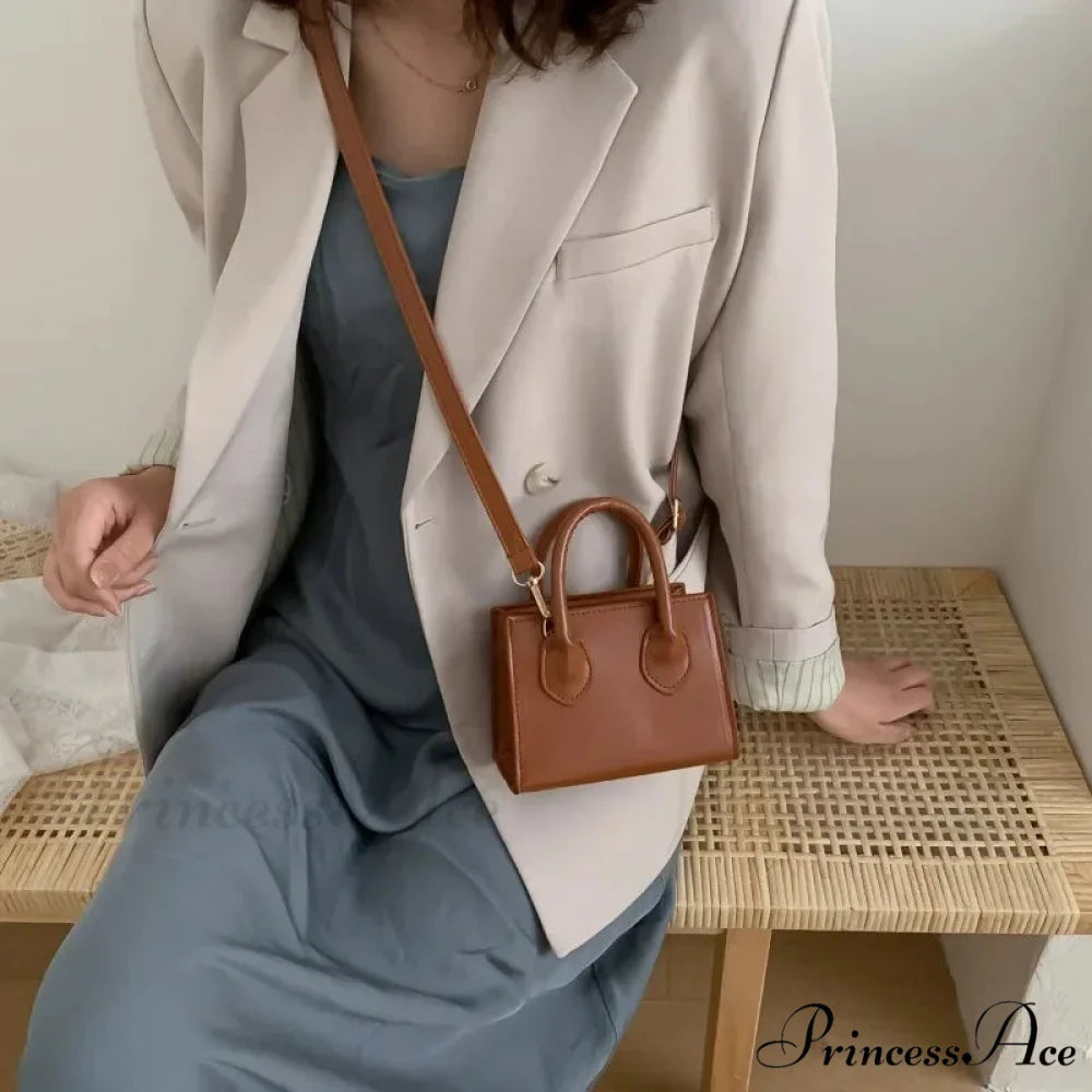 Vintage Small Crossbody Square Purse Women’s Shoulder Bag handbag-250126