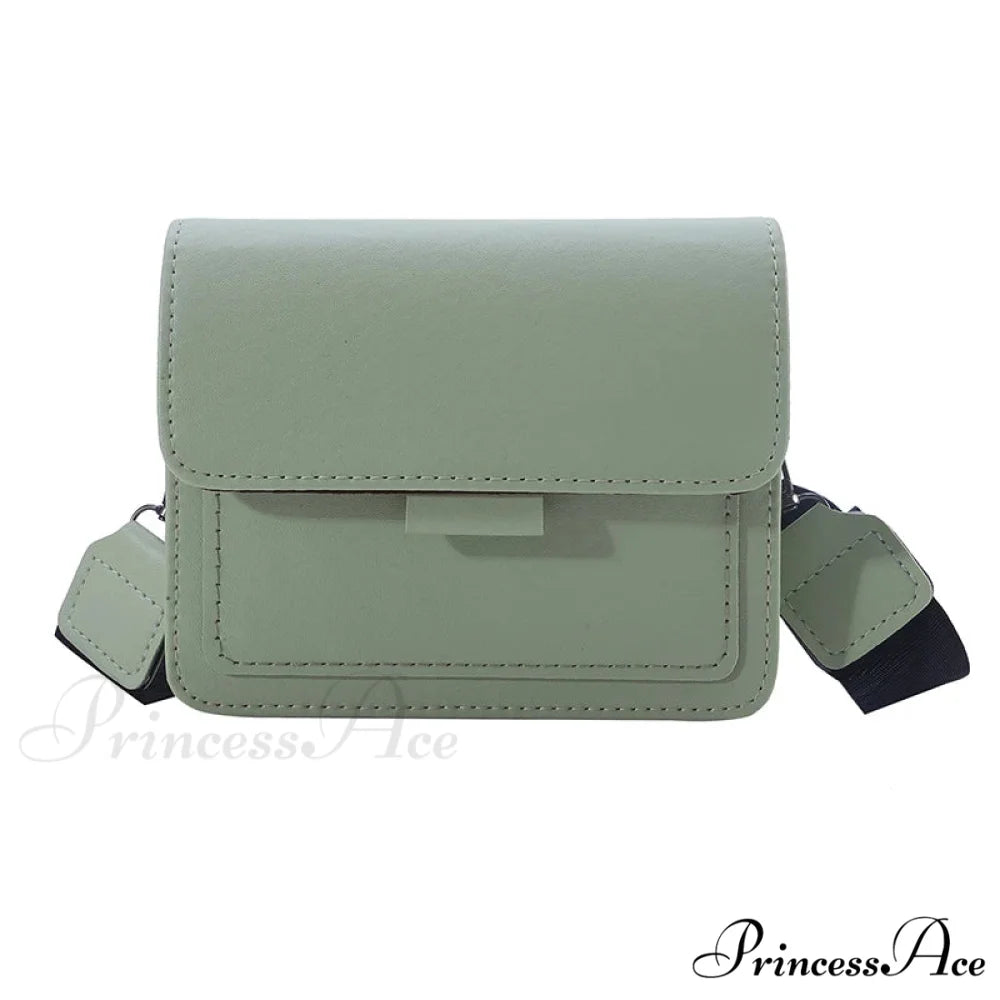 Vintage Square Broad Strap Crossbody Light green crossbody-250126
