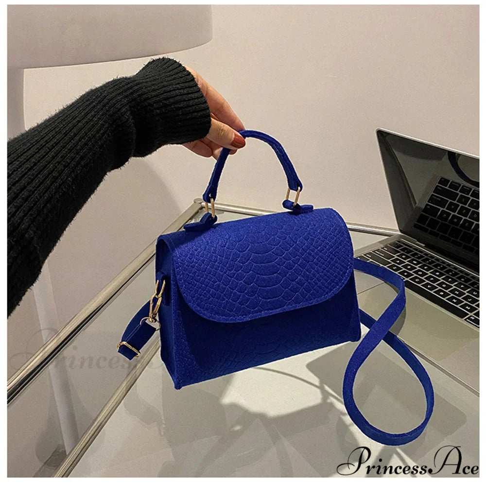 Vintage Square Designer High-end Crossbody Blue crossbody-250126