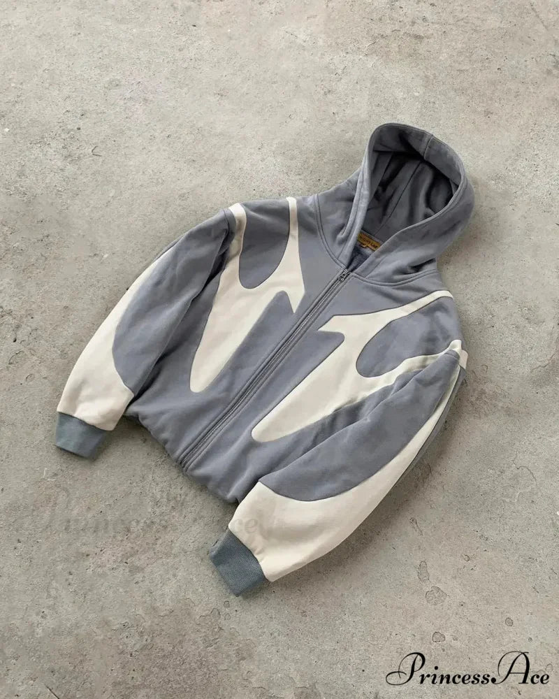 Vintage Stitching Design Large Hoodie grey3 / M hoodies-241228