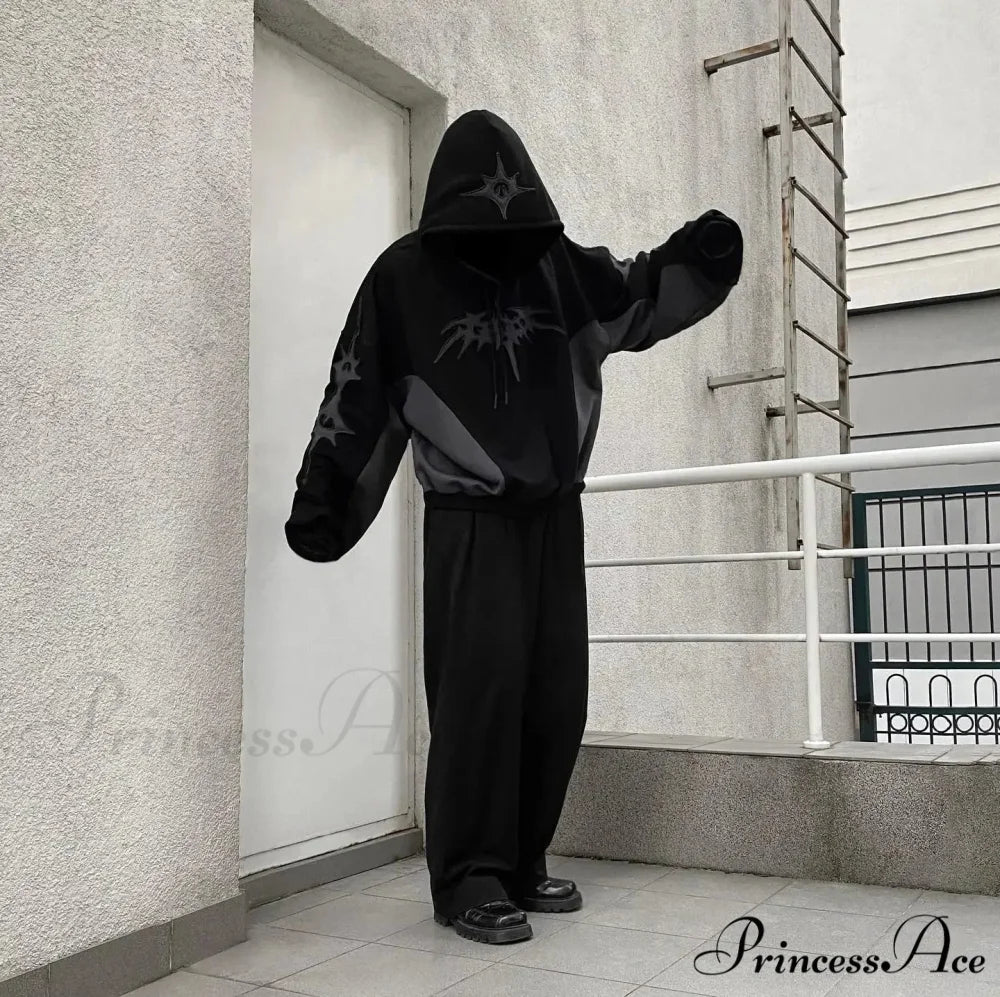 Vintage Stitching Design Large Hoodie hoodies-241228