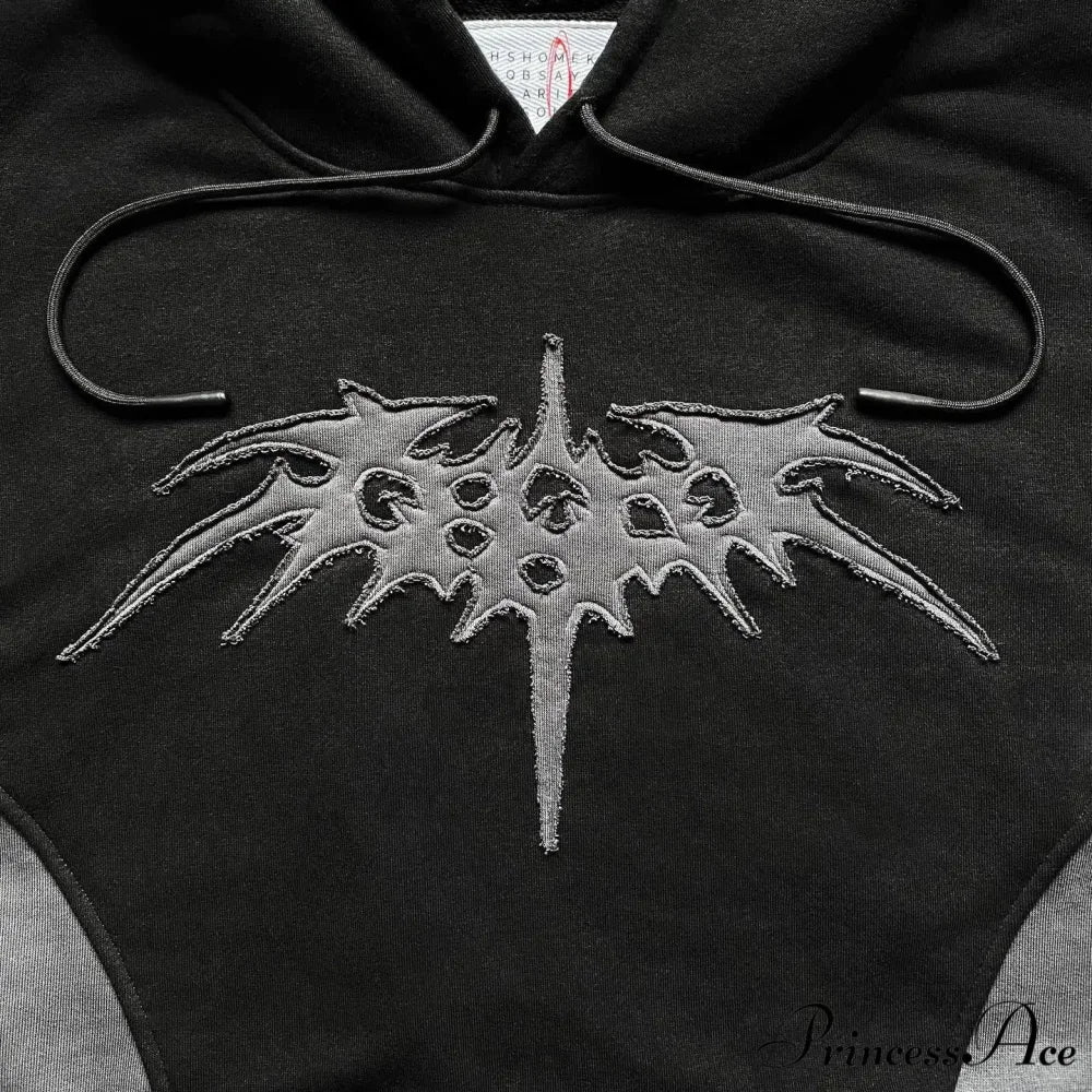 Vintage Stitching Design Large Hoodie hoodies-241228