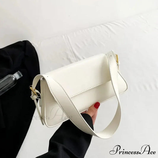 Vintage Strong Faux Leather Winter Shoulder Bag Beige shoulder-250126