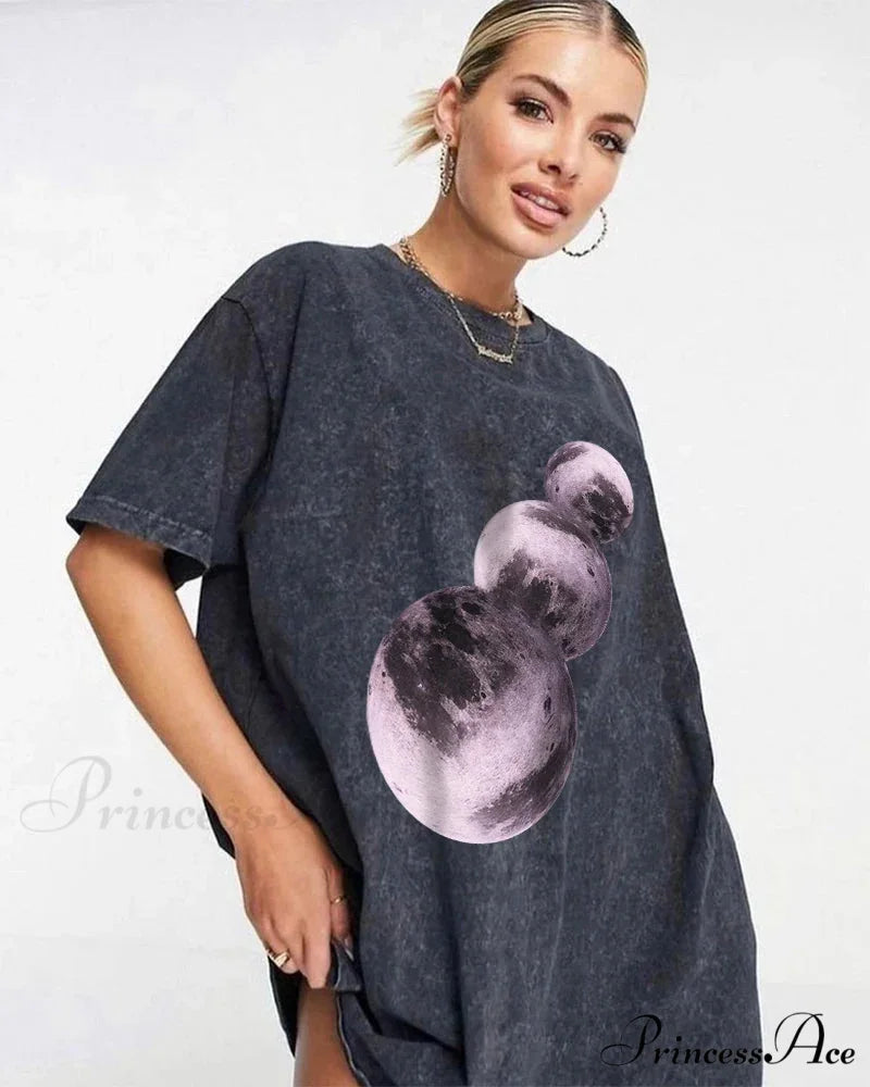 Vintage Washed Pattern High-End Retro T-shirt Black15 / L t-shirt-250223