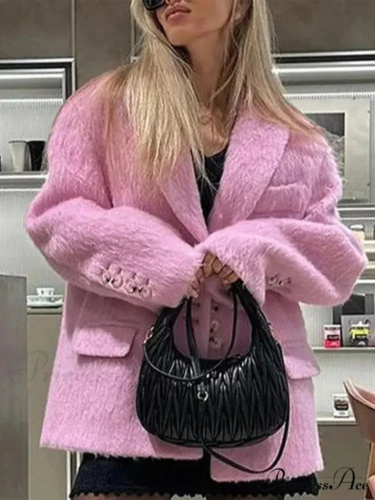 Vintage Wool Button Collar Overcoat overcoats-241228