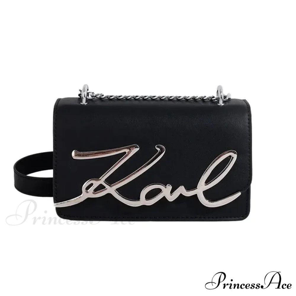 Vintage Zip Square Shoulder Tote Bag Black shoulder-250126