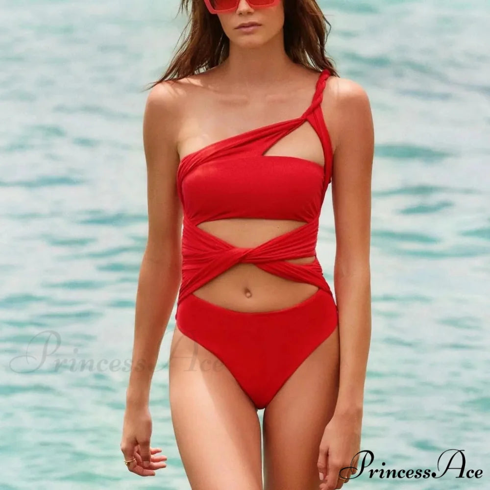 Violet Elevated One Piece Swimsuit onepiece-250223