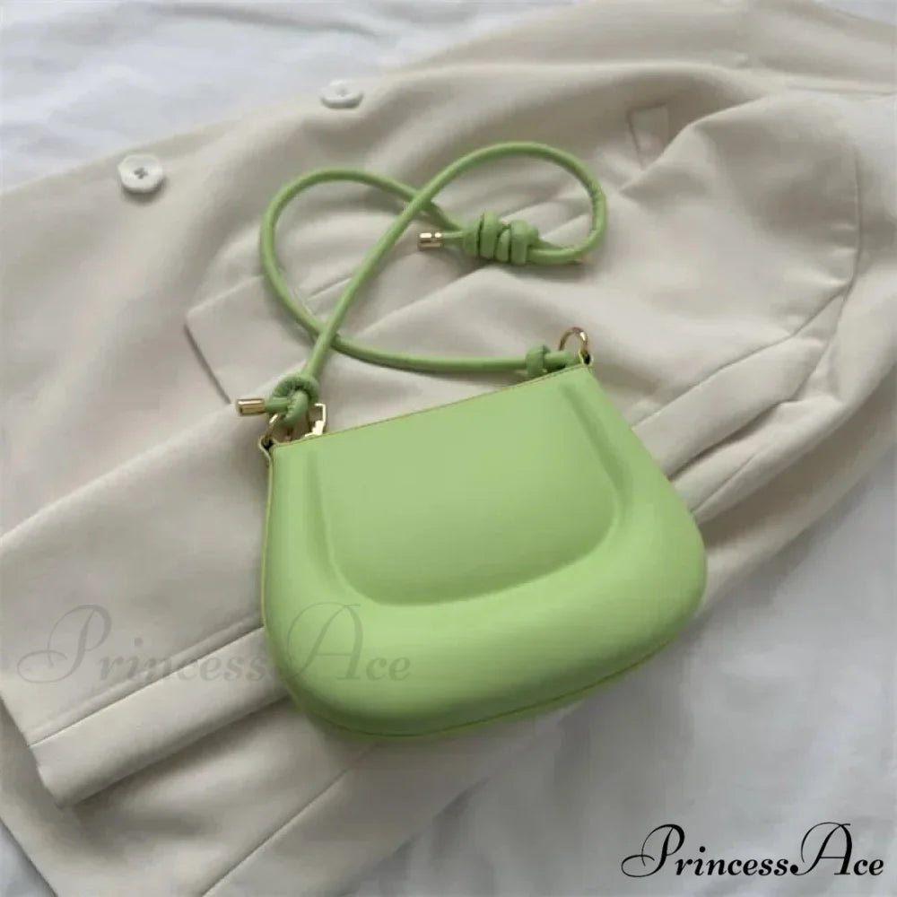 Violet Vintage Faux Leather Crossbody Shoulder Bag Green / 20x6x15cm shoulder-250126