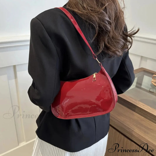 Vivid Color Solid Square Shoulder Bag shoulder-250126