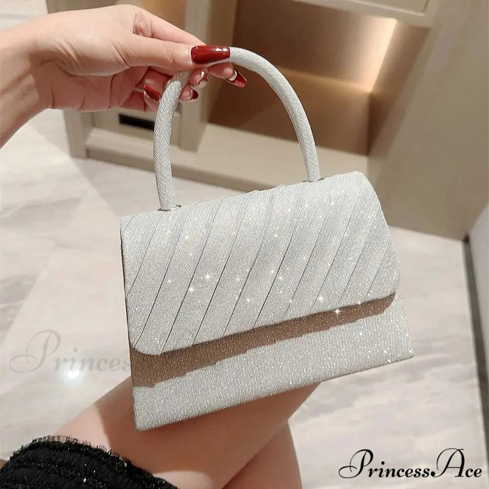 Vivid Silk Evening Pouch Stylish Banquet Shoulder Purse clutchbag-250126