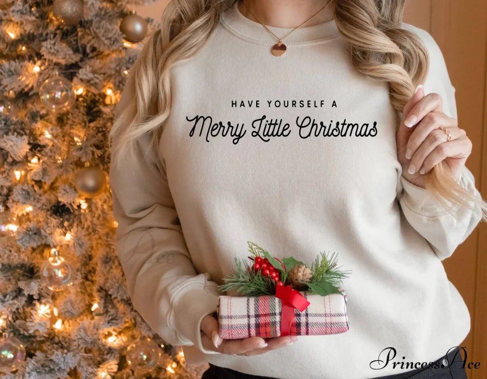 Voguish Campus All-match Female Christmas Hoodie creamy-white / S Christmas Hoodies-L