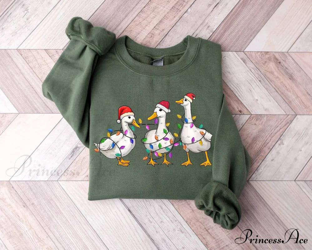 Voguish Cotton Duck Lights Family Christmas Hoodie Green / S Christmas Hoodies-L