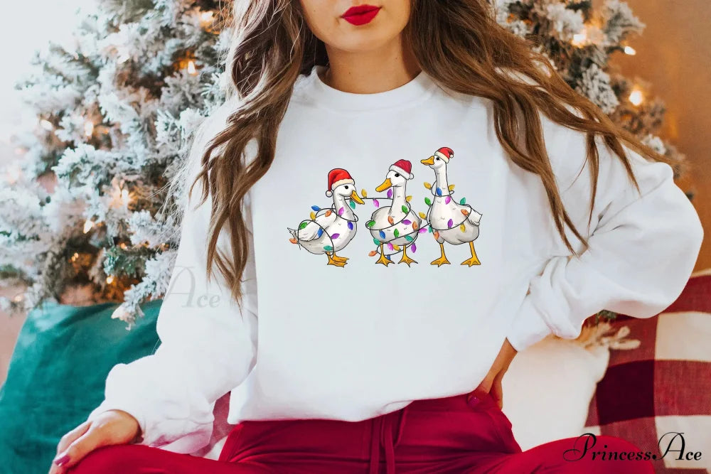 Voguish Cotton Duck Lights Family Christmas Hoodie WHITE / S Christmas Hoodies-L