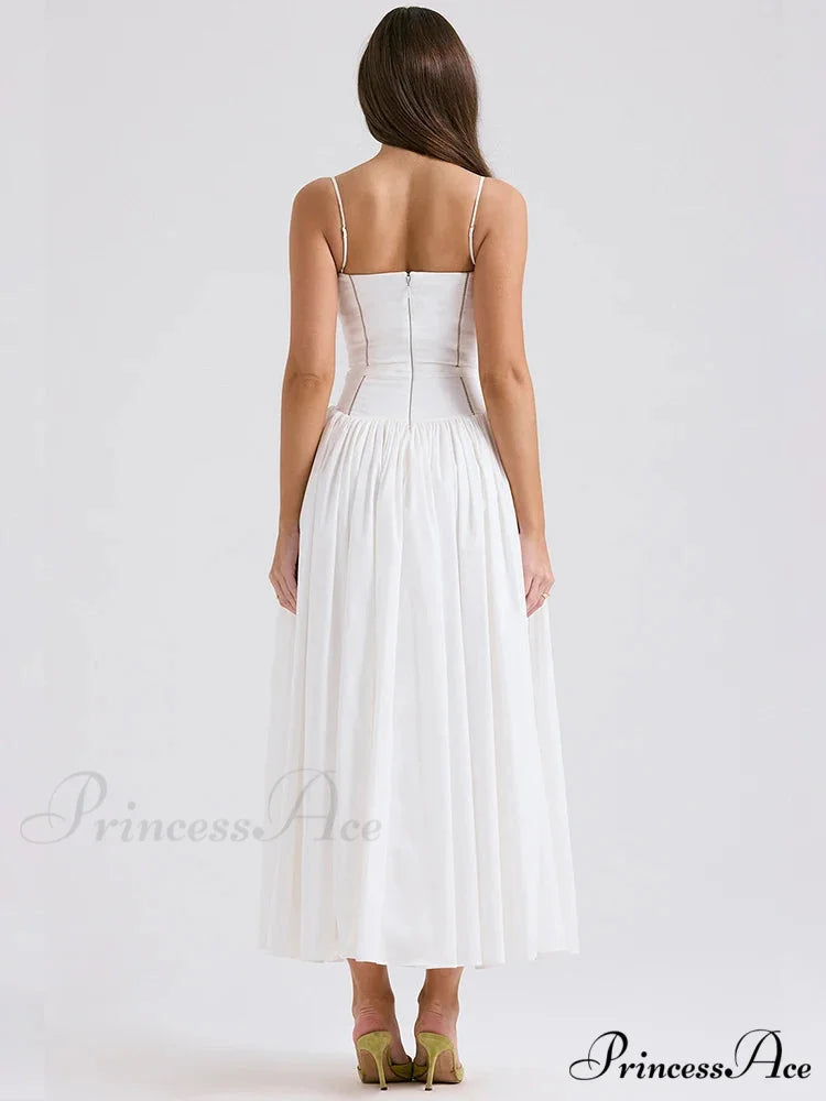 Waist Encircle Sophisticated A-line Holiday Dress vacationdress-250223