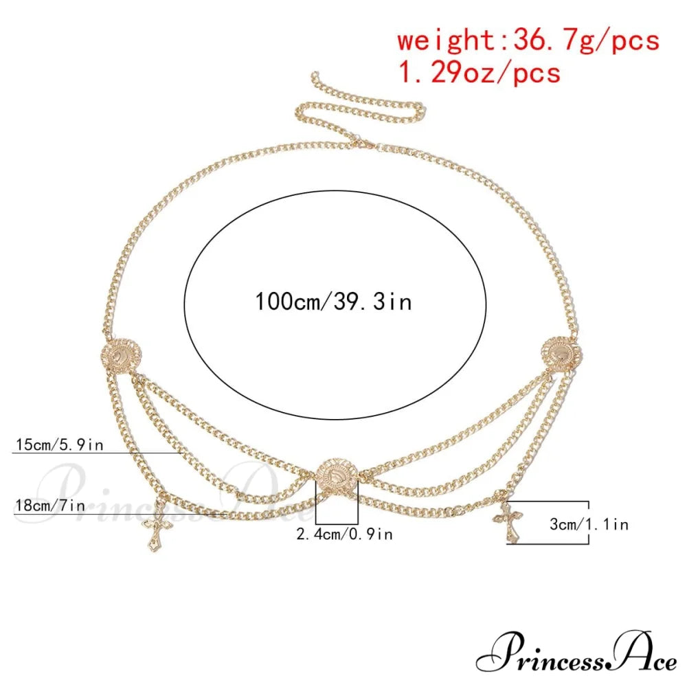 waist pendant Cross chain