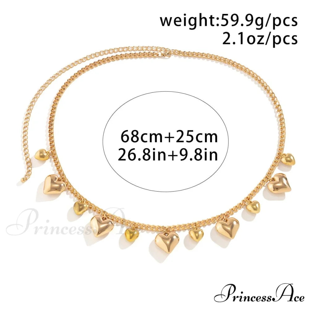 waist pendant Heart chain