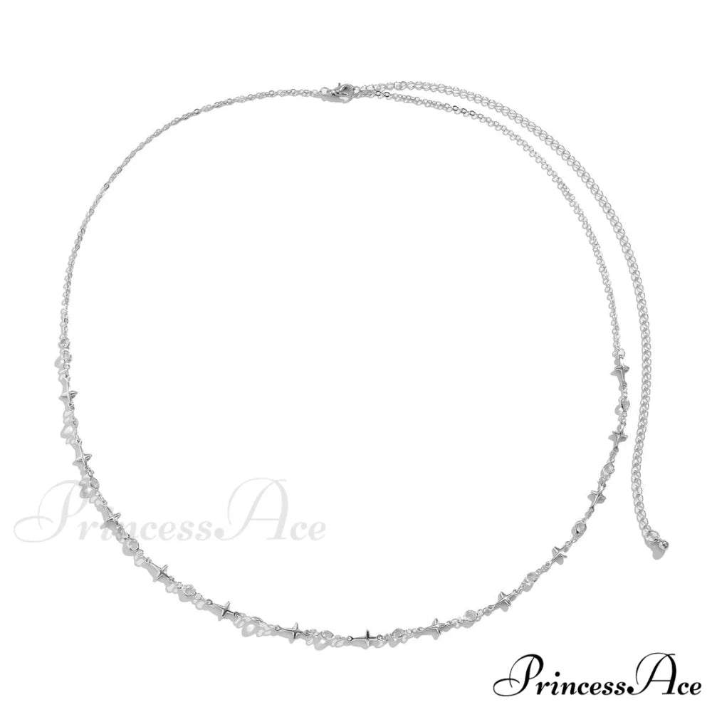 waist Star pendant stone chain
