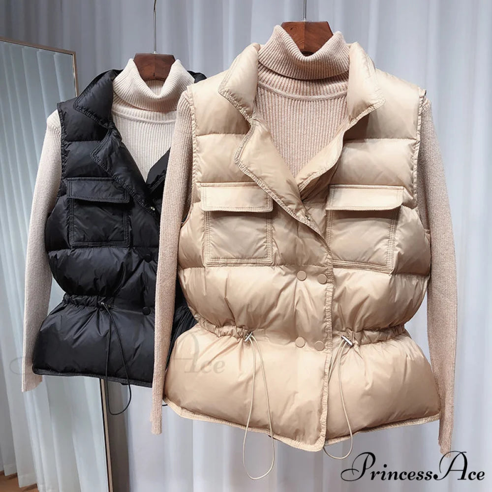 Waistcoat White Duck Down Coat