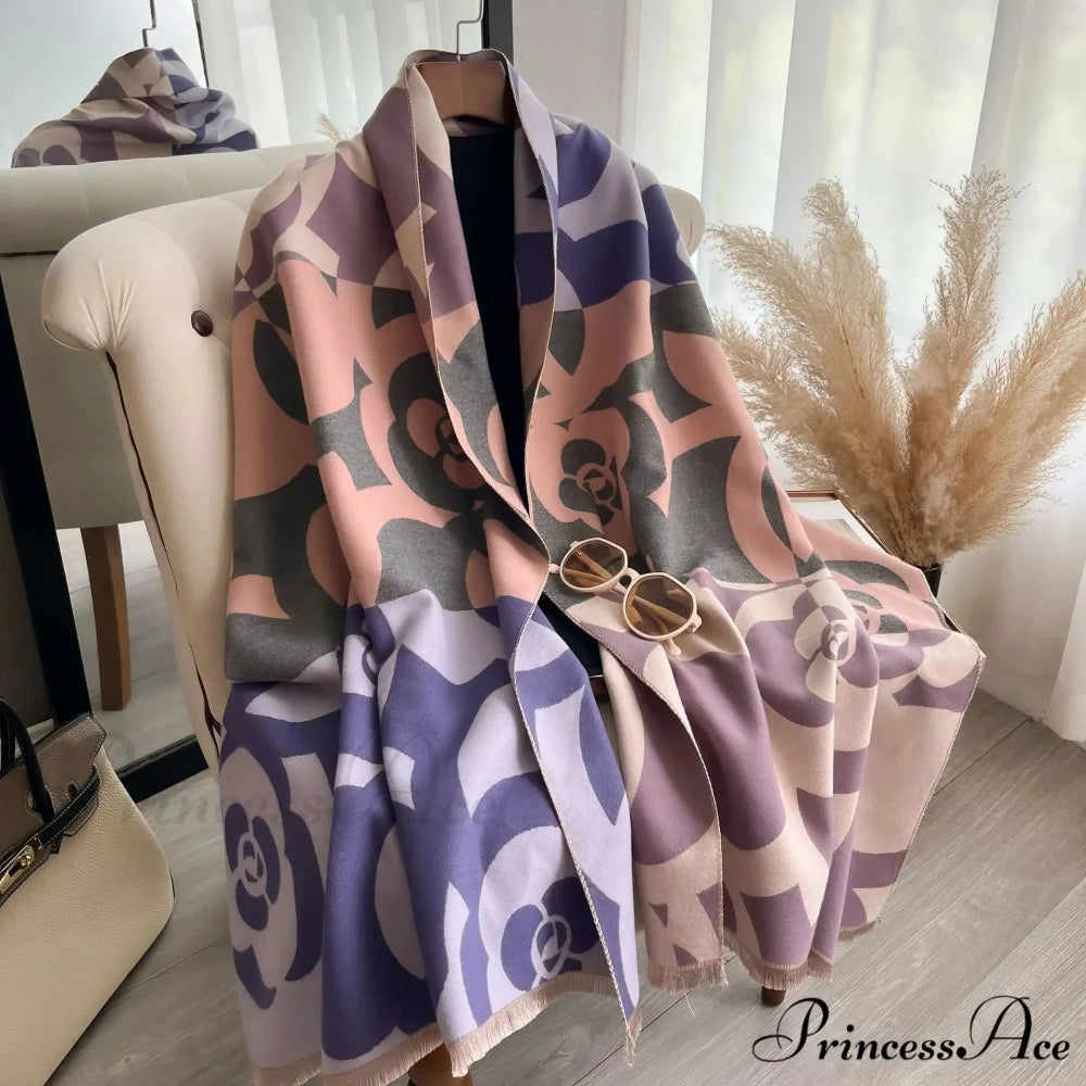 Warm Cashmere Winter Blanket Scarf Multi Color 4 scarf-241228