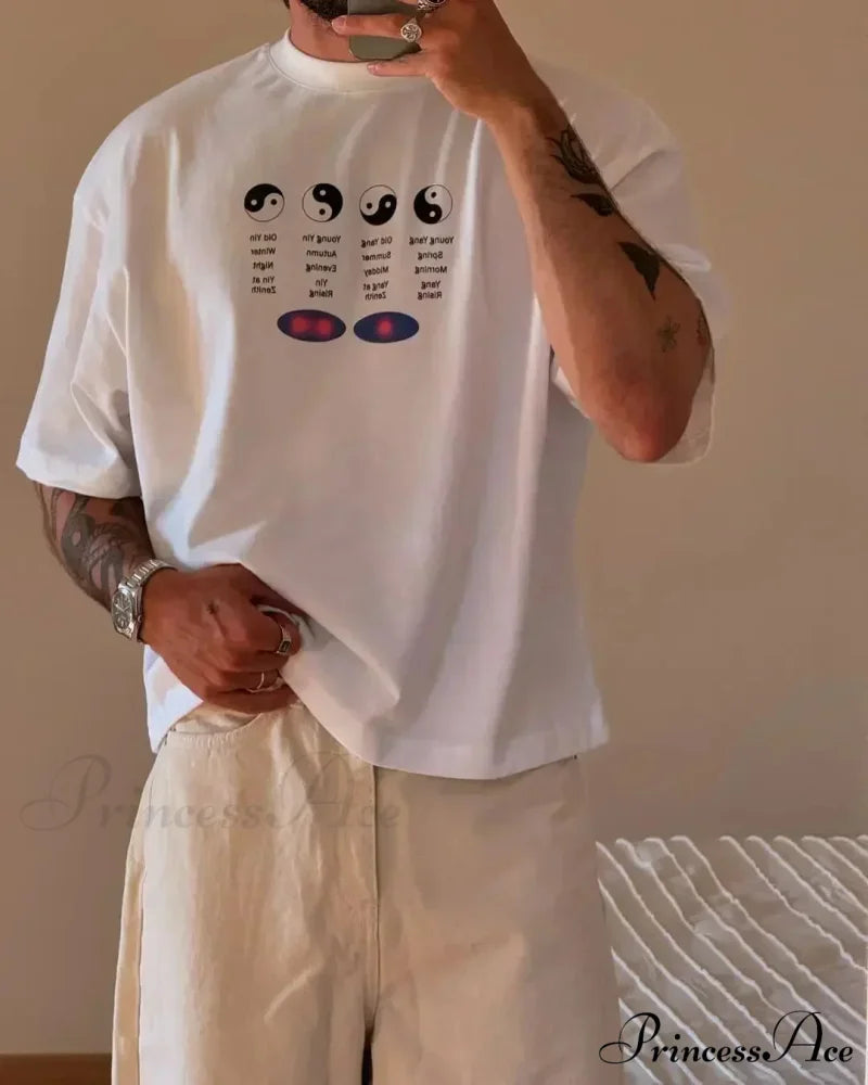 Warm Cherry Visual T-shirt white8 / S t-shirt-250223