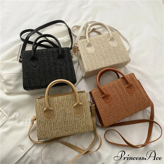 Warm New Blossom Woven Crossbody Purse handbag-250126