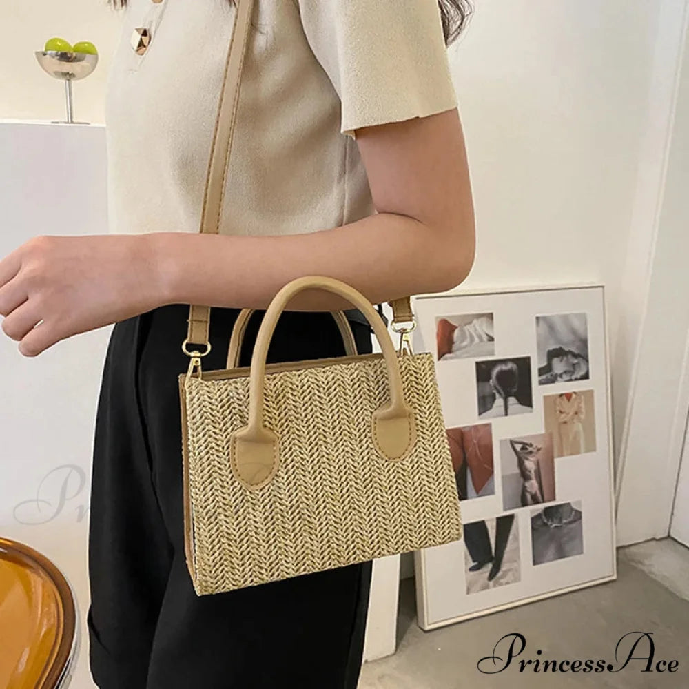 Warm New Blossom Woven Crossbody Purse handbag-250126