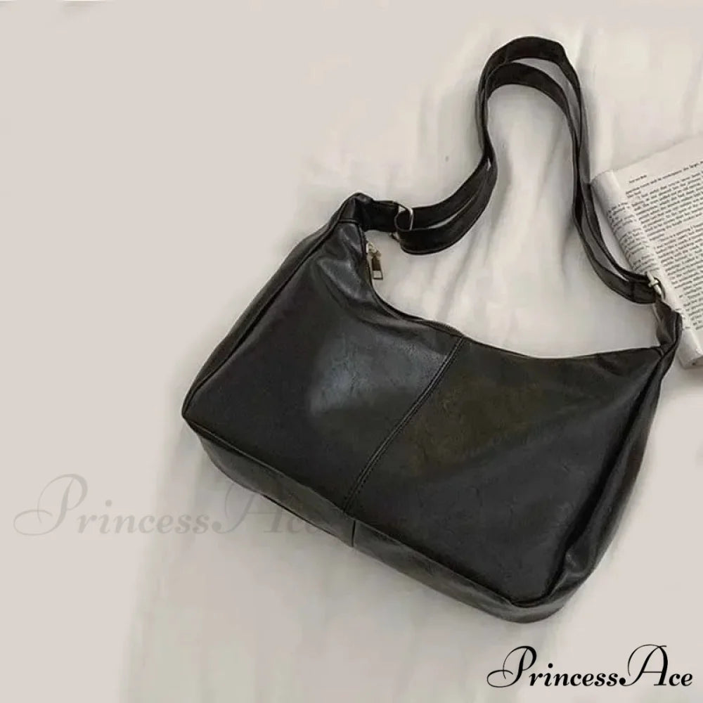 Weaving Straw Top-Handle Shoulder Bag Modified: Braiding Straw Upper-Grip Shoulder Bag Black shoulder-250126