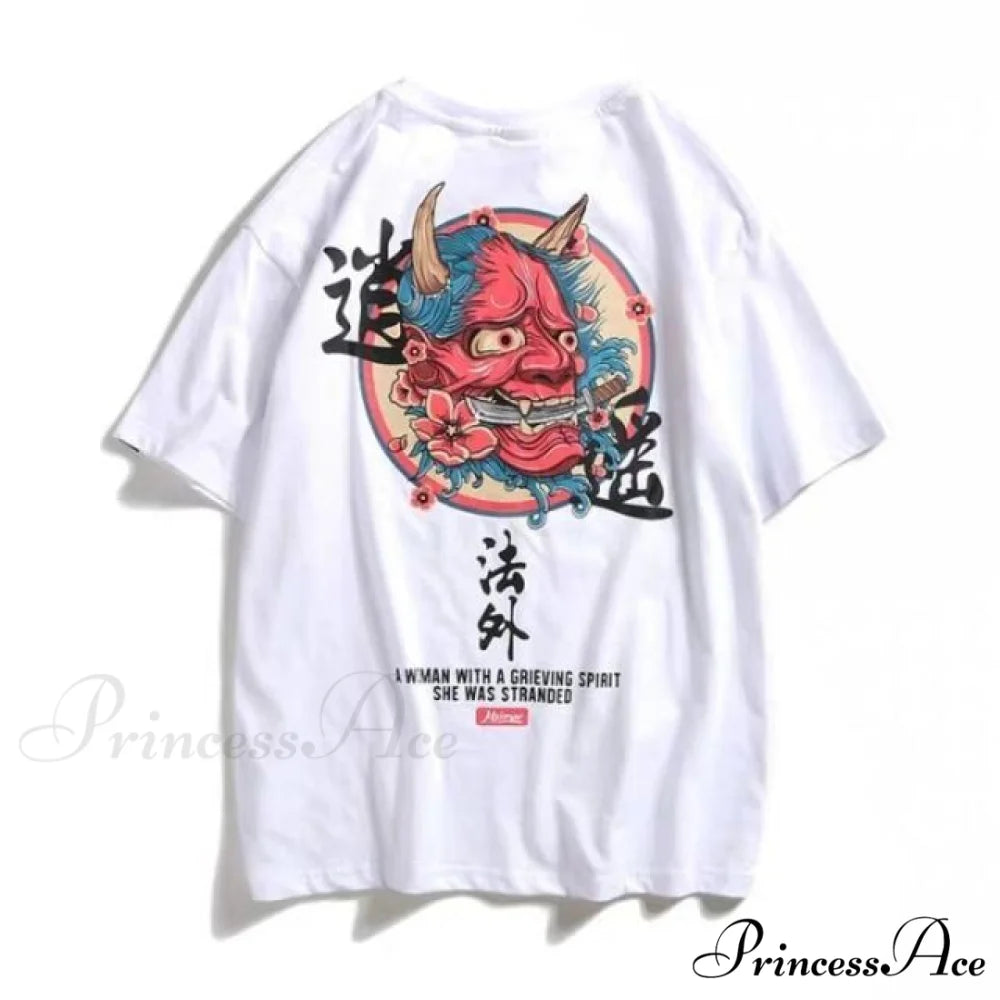 White Cartoon Female Kawaii Tops Tee white 3 / M