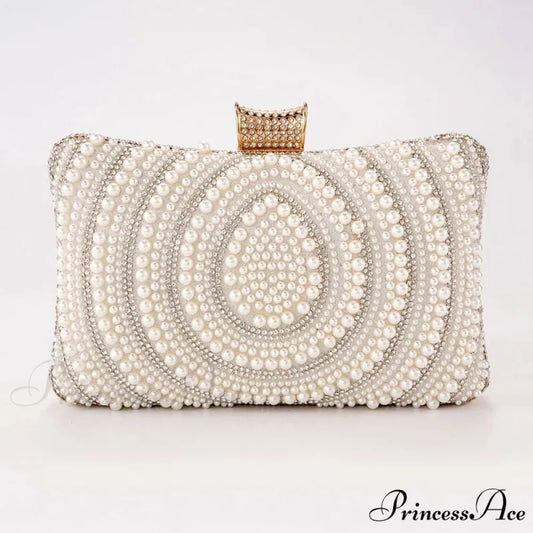 White Diamond Marriage Evening Clutch Wristlet White Drip wristlet-250126