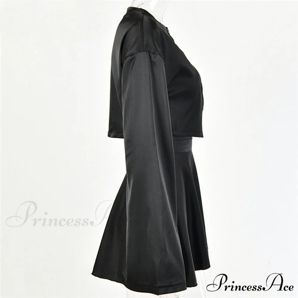 White Elegant Satin Skirts